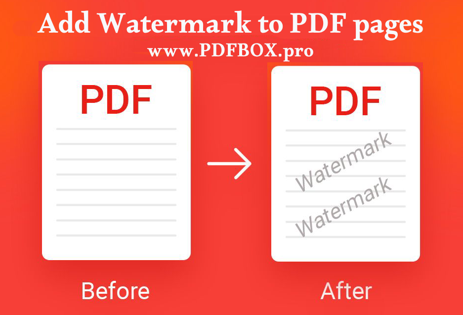 Add watermark to PDF pages