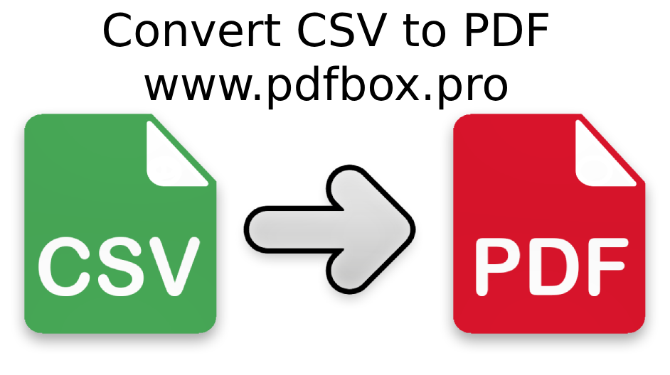 Convert CSV to PDF online