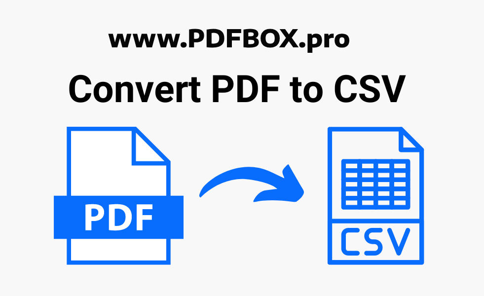 Convert PDF to CSV file online for free.