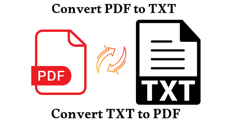 Convert PDF to TXT and TXT to PDF format online