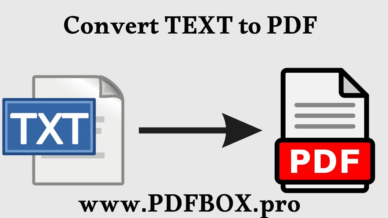 Convert TEXT to PDF format